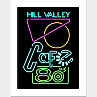 Back to the Future 2 - Hill Valley Cafe 80s Neon Posters and Art